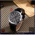 Yxl-333 2016 New Design Stainless Steel Unique Quartz Watch Leather Strap Wrist Watches Wholesale